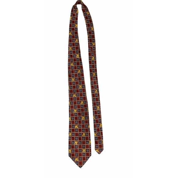 Walt Disney World Winnie the Pooh Floral Pattern Cartoon Novelty Necktie Silk - Picture 2 of 8